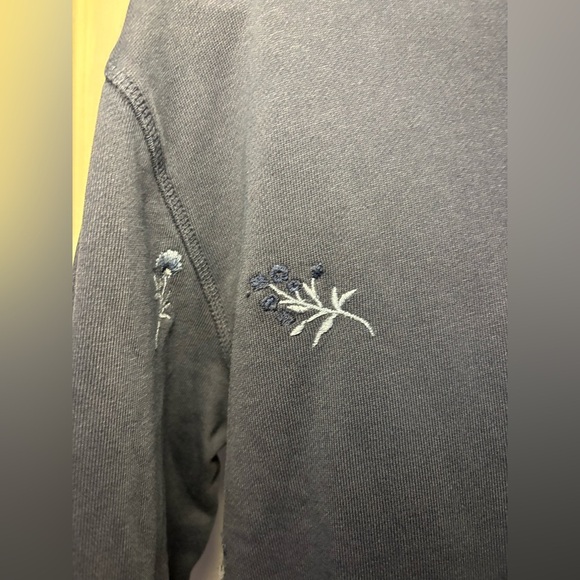 NWT Driftwood full zip embroidered hoodie in blue bouquet - Picture 3 of 10